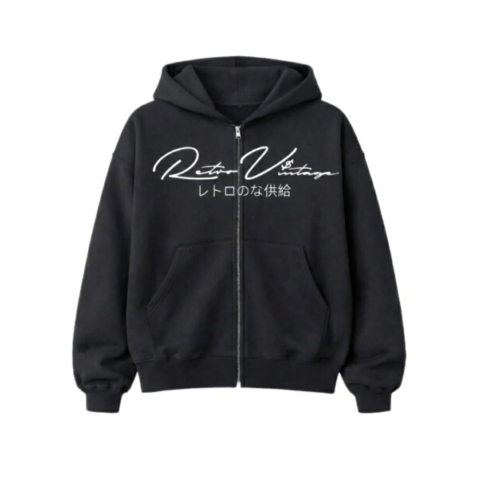 KŌRE CROPPED RELAX ZIP HOODIE