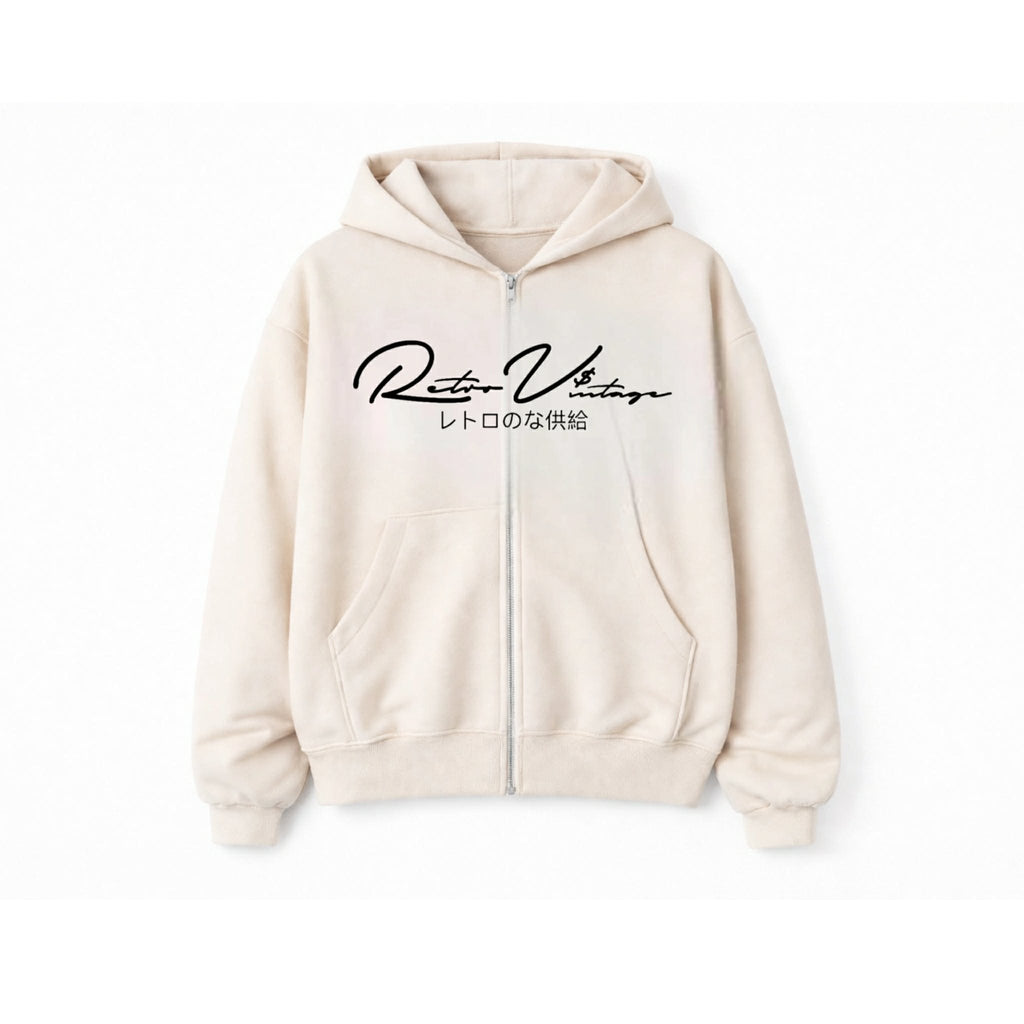 KŌRE CROPPED RELAX ZIP HOODIE