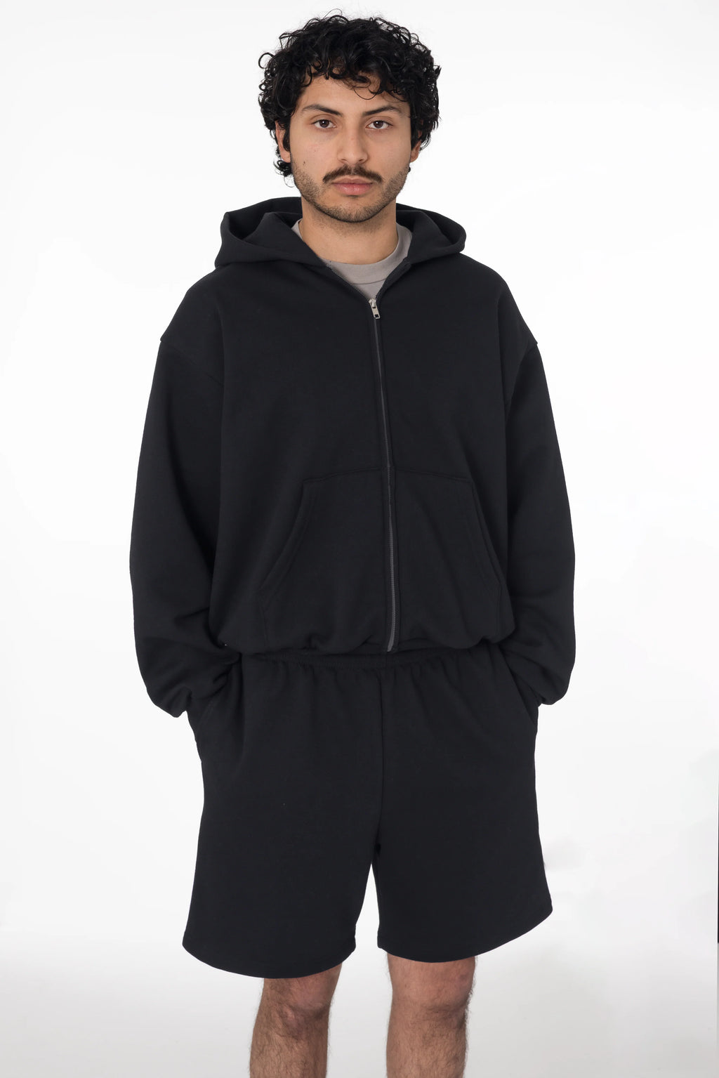 KŌRE CROPPED RELAX ZIP HOODIE