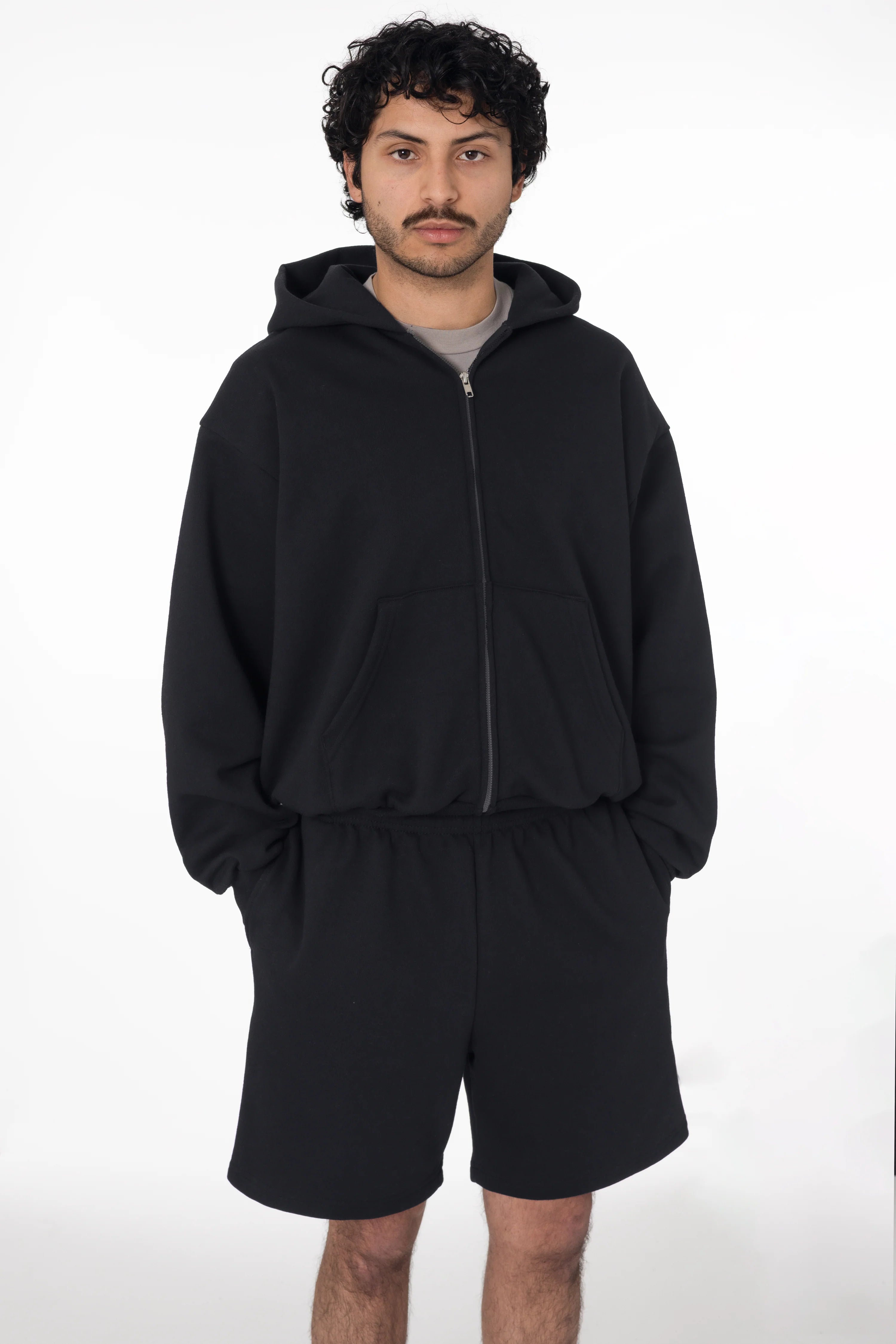 KŌRE CROPPED RELAX ZIP HOODIE