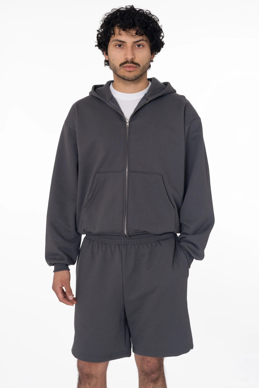 KŌRE CROPPED RELAX ZIP HOODIE