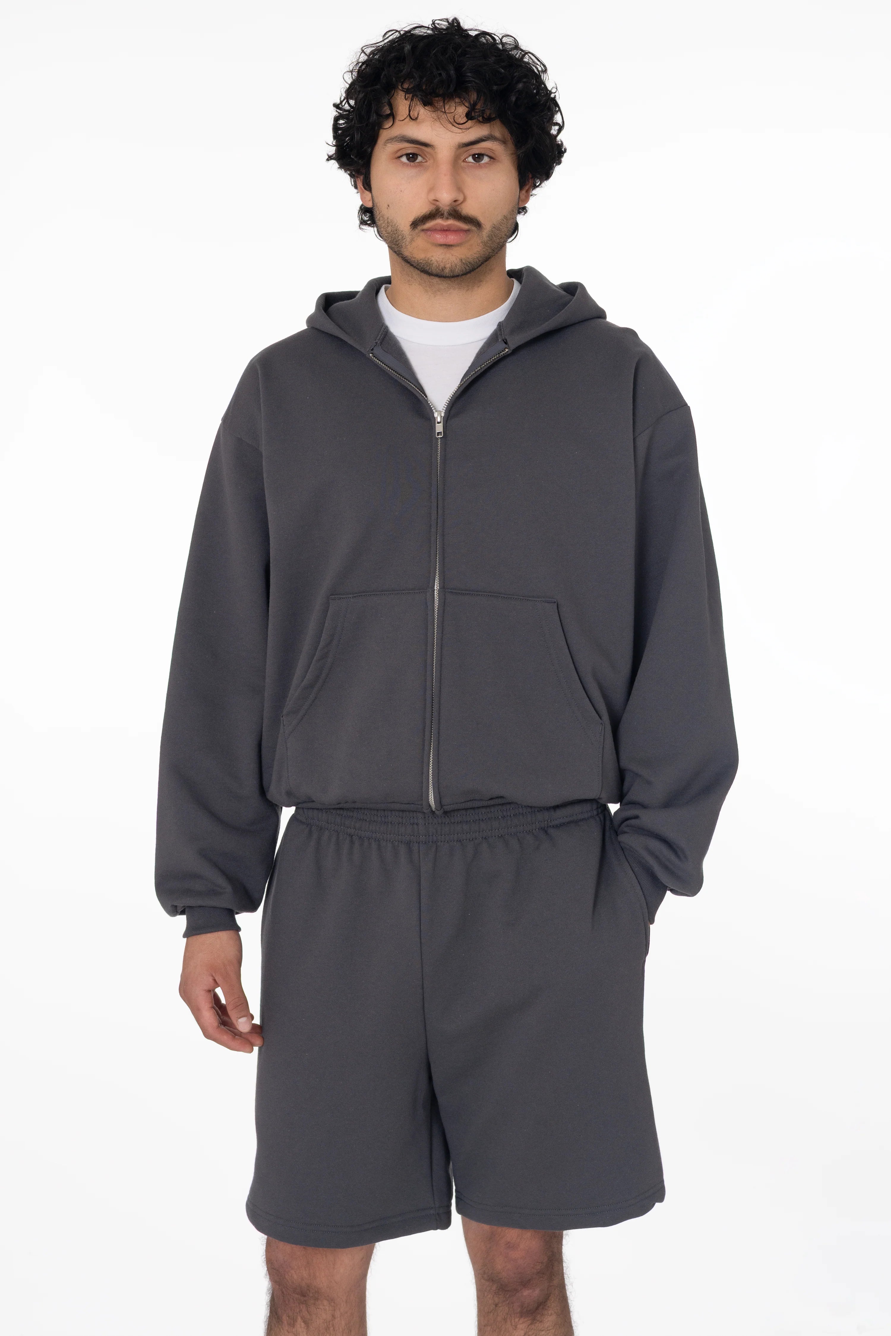 KŌRE CROPPED RELAX ZIP HOODIE